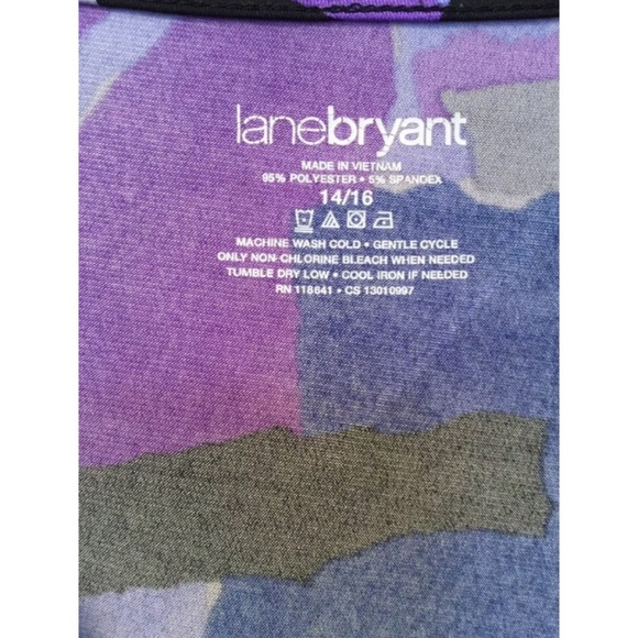 LANE BRYANT Knit Draped Front Top Purple - Picture 7 of 7